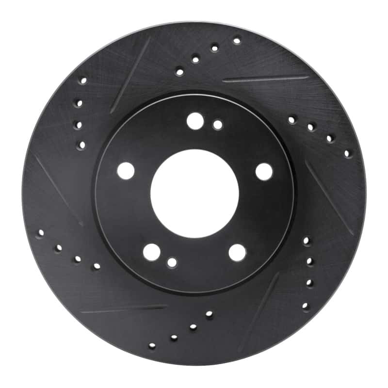 R1 Concepts — R1 00-24 Chrysler SEBRING Front Left Drilled & Slotted Black Brake Rotor
R1 Brake Rotor Drill - view 1