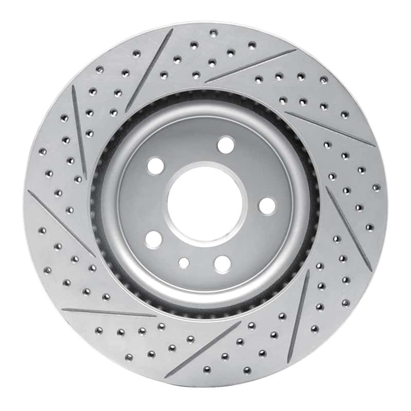 R1 Concepts — R1 11-19 Ford Flex Front Right Drilled & Slotted Geo-Carbon Rotor - view 5