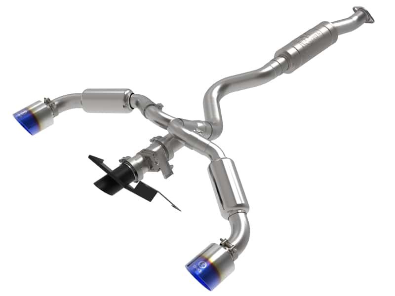 aFe — aFe 23-24 Toyota GR Corolla L3 1.6L (t) Gemini XV 3in to 2-1/2in Cat Back Exhaust w/ Blue Flame Tips
Cat-Back Exhaust - view 1