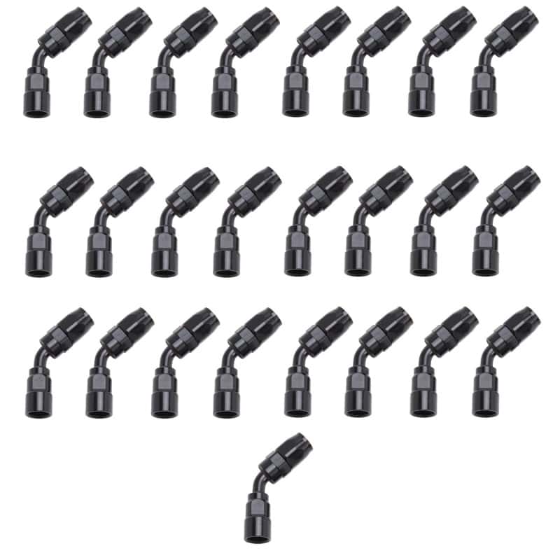 Russell — Russell Performance -10 AN Black 45 Degree Full Flow Hose End
Hose Fitting - view 1
