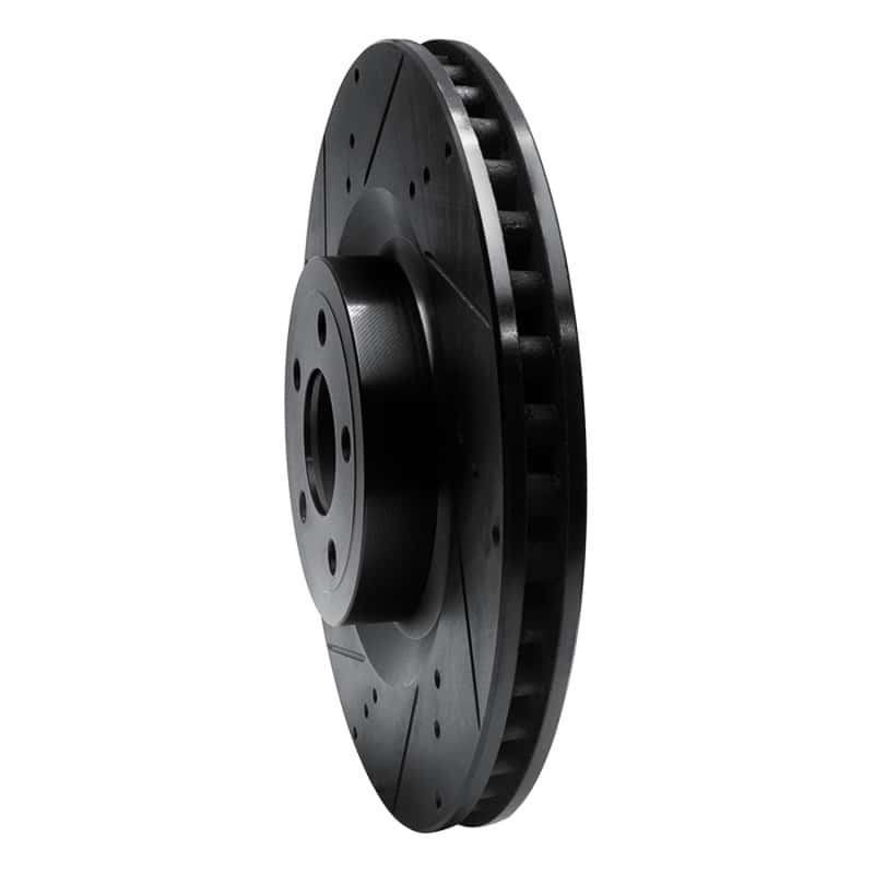 R1 Concepts — R1 15-23 Ford Mustang Front Left Drilled & Slotted Black Brake Rotor
R1 Brake Rotor Drill - view 2