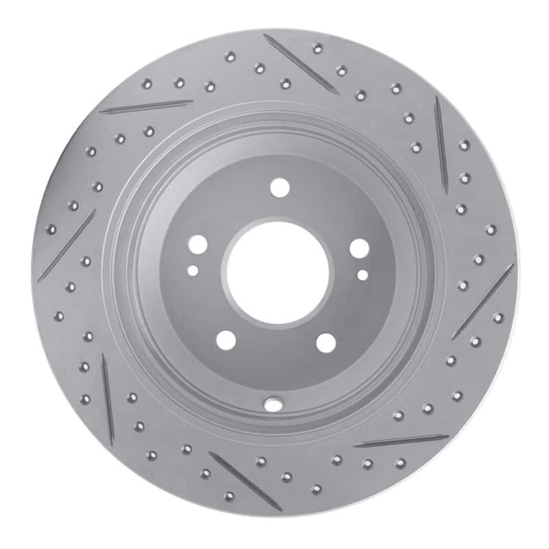 R1 Concepts — R1 18-23 Genesis G70 Rear Right Drilled & Slotted Geo-Carbon Rotor - view 5