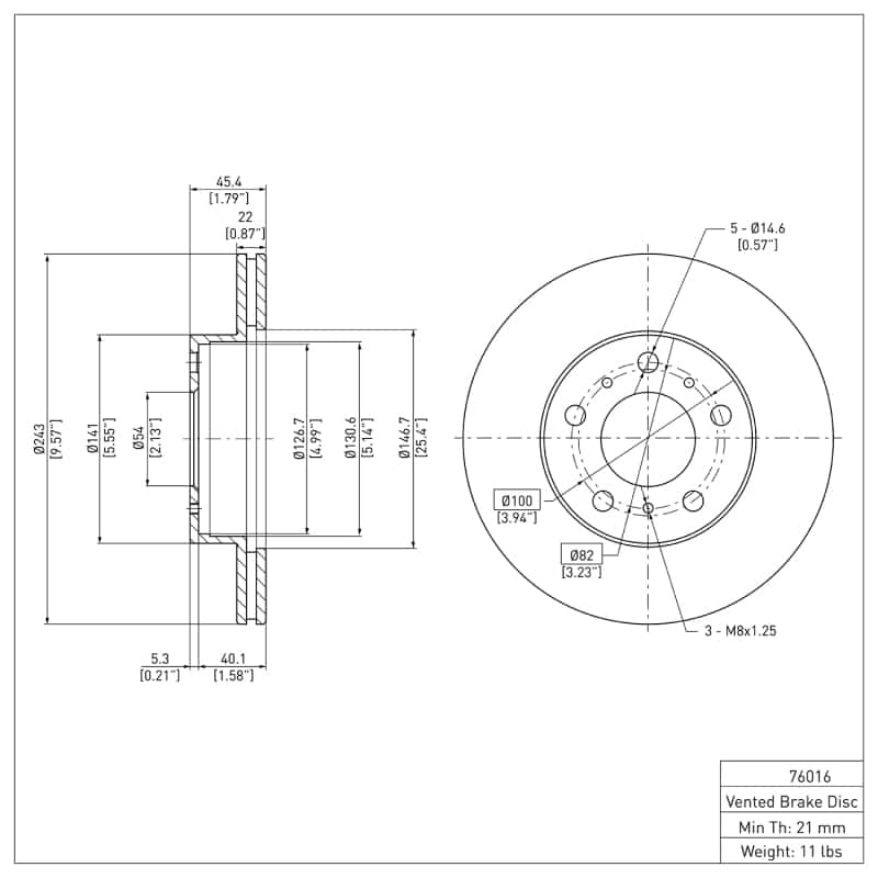 DFC — DFC 83-86 Toyota Camry Front Brake Rotor
DFC Brake Rotor - view 6