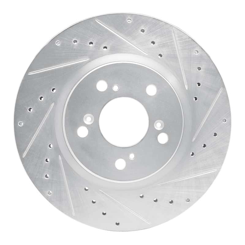 R1 Concepts — R1 05-12 Acura RL Front Right Drilled & Slotted Silver Brake Rotor
R1 Brake Rotor Drill - view 1