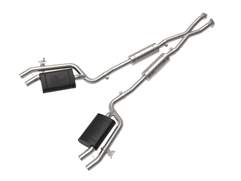 aFe — aFe Gemini XV 2.5in 304 SS Cat-Back Exhaust w/Cut-Out 18-22 Kia Stinger V6 3.3L
Cat-Back Exhaust - view 1