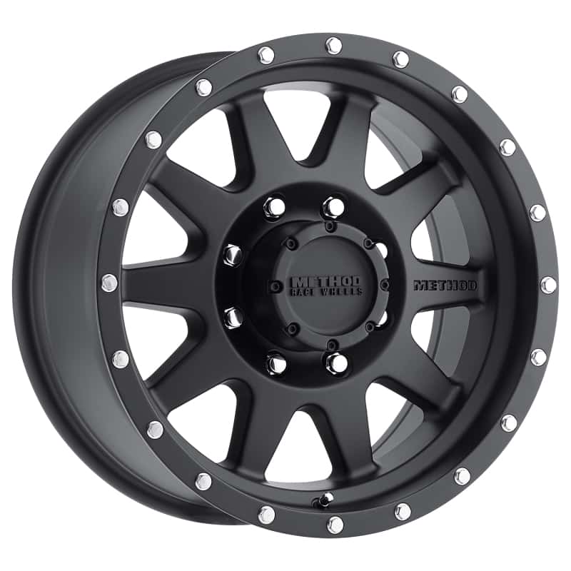 Method Wheels — Method MR301 The Standard 16x8 0mm Offset 8x6.5 130.81mm CB Matte Black Wheel - view 1