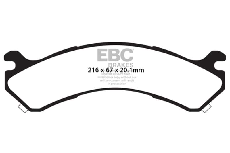 EBC — EBC 01-05 Chevrolet Silverado 3500 (2WD) Greenstuff Rear Brake Pads
Disc Brake Pad - view 1
