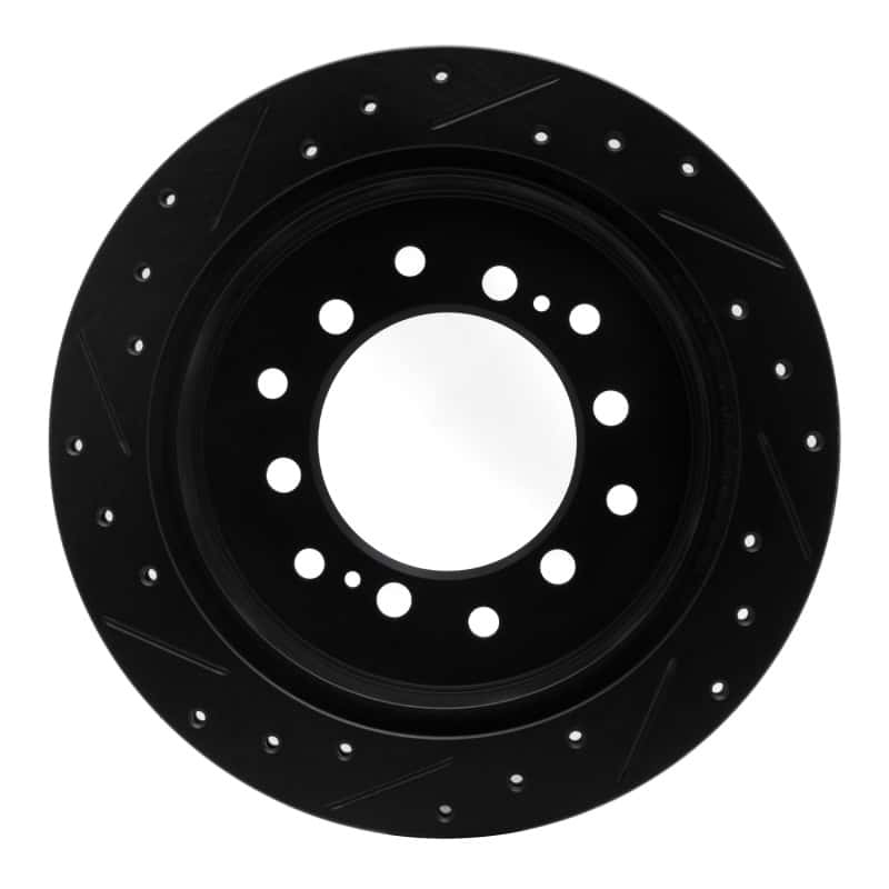 R1 Concepts — R1 10-24 Lexus GX460 Rear Right Drilled & Slotted Black Brake Rotor
R1 Brake Rotor Drill - view 5