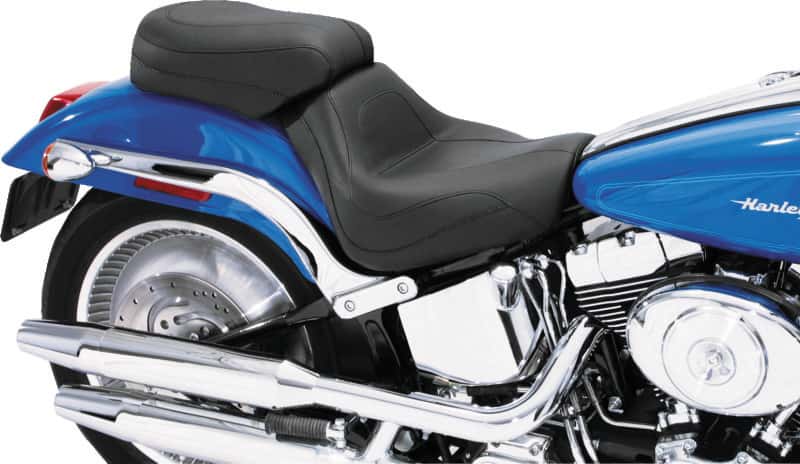 Mustang Motorcycle — Mustang 00-07 Harley Softail Deuce Sport Touring Solo Seat - Black - view 3