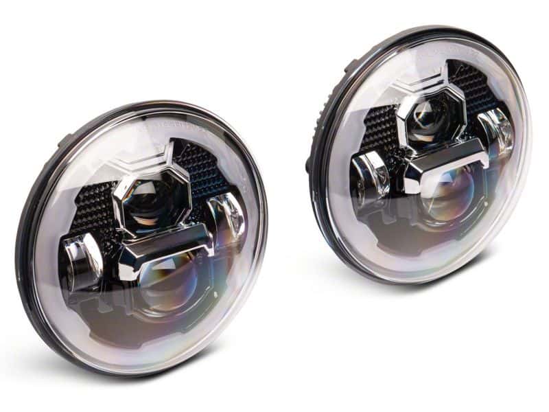 Raxiom — Raxiom 07-18 Jeep Wrangler JK Axial 7-In LED Headlights w/ DRL Turn Signals- Blk Housing (Clear)
Headlights - view 2