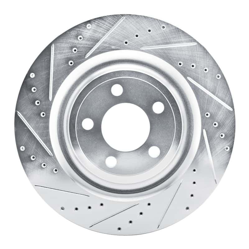 R1 Concepts — R1 20-25 Ford Police Interceptor Utility Rear Left Drilled & Slotted Silver Brake Rotor
R1 Brake Rotor Drill - view 1
