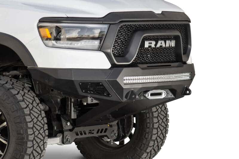 Addictive Desert Designs — Addictive Desert Designs 2019 Ram Rebel 1500 Stealth Fighter Fr Bumper w/Winch&Parking Sensor Mounts
Bumper- Front
Bumpers - view 14