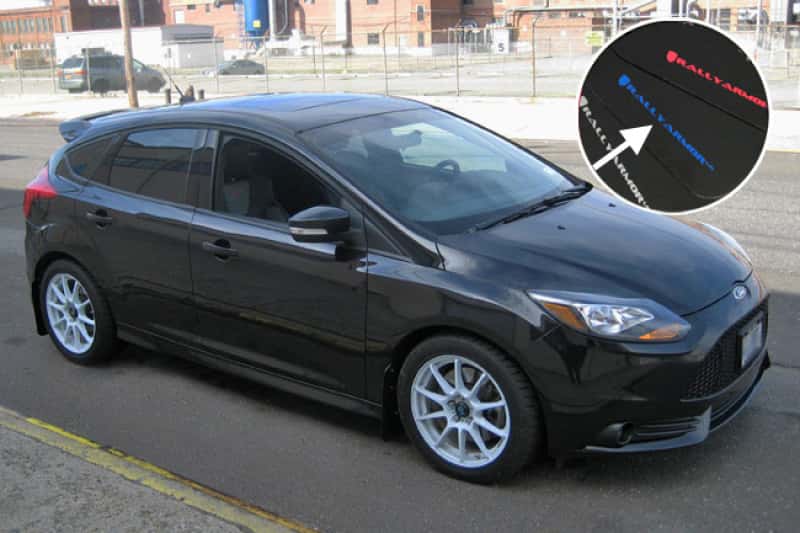 Rally Armor — Rally Armor 12-19 Ford Focus ST / 16-19 RS Black Mud Flap w/Blue Logo
Mud Flap - view 2