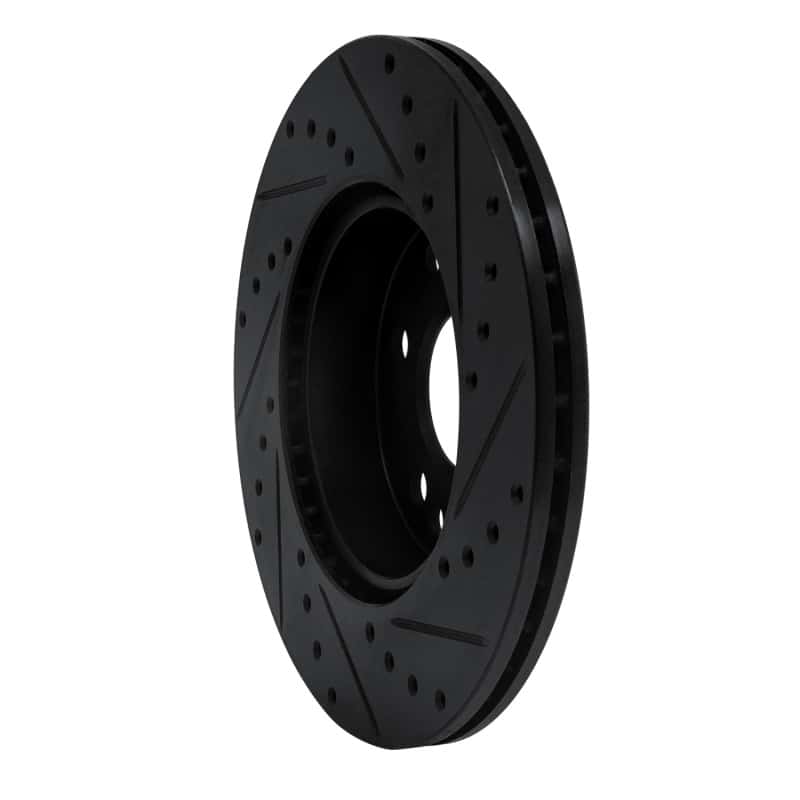 R1 Concepts — R1 90-95 Mercedes-Benz E320 Front Left Drilled & Slotted Black Brake Rotor
R1 Brake Rotor Drill - view 4