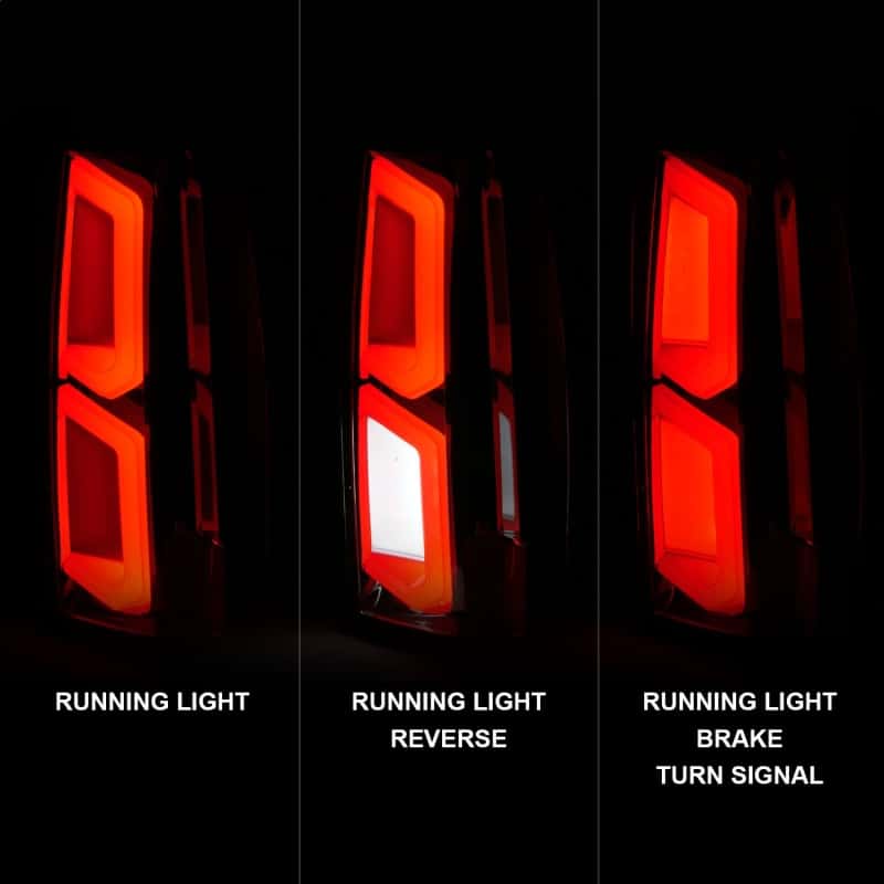 ANZO — ANZO 2015-2020 Chevrolet Tahoe LED Tail Lights w/ Light Bar Chrome Housing Clear Lens
Tail Light Set - view 3