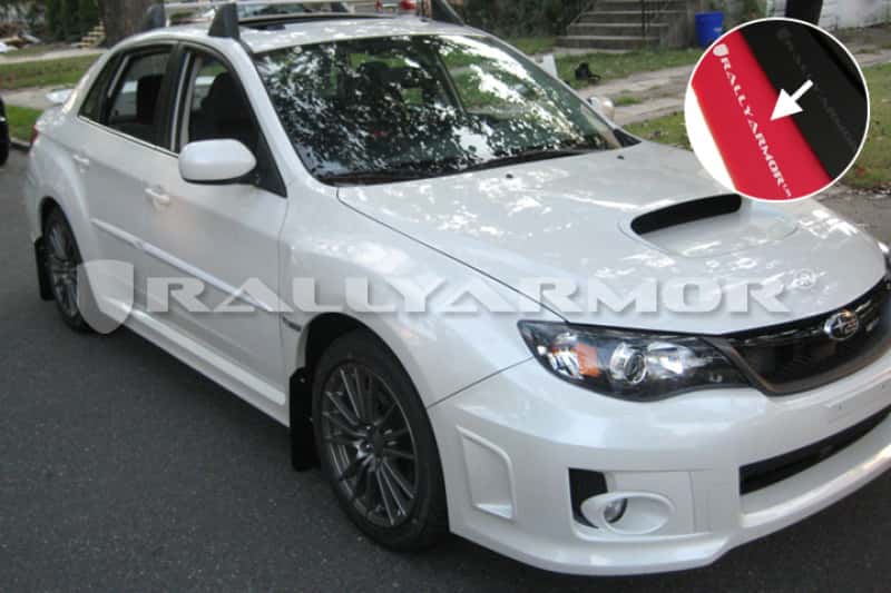 Rally Armor — Rally Armor 11-14 Subaru WRX/STI (Sedan Only) Red UR Mud Flap w/White Logo
Mud Flap - view 2