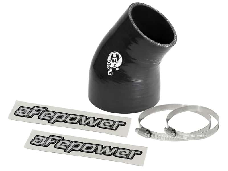 aFe — aFe Magnum FORCE Intake Coupling Kit (3 IN ID to 2-1/4 IN ID x 35 Deg.) Elbow Coupler - Black
Intake Coupling Kit - view 1