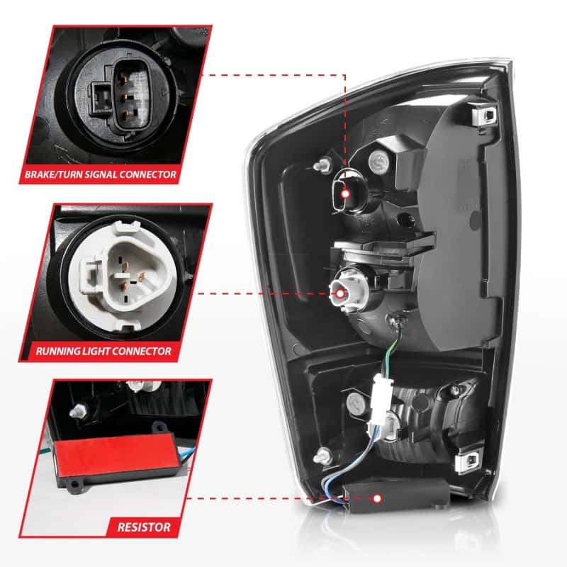 ANZO — ANZO 16-21 Toyota Tacoma LED Tail Lights - w/ Light Bar Sequential Black Housing & Clear Lens
Tail Light Set - view 5