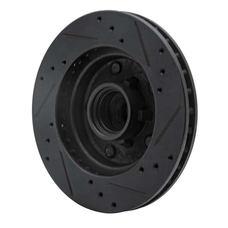 R1 Concepts — R1 1982-1995 Buick Regal Front Left Drilled & Slotted Black Brake Rotor
R1 Brake Rotor Drill - view 4