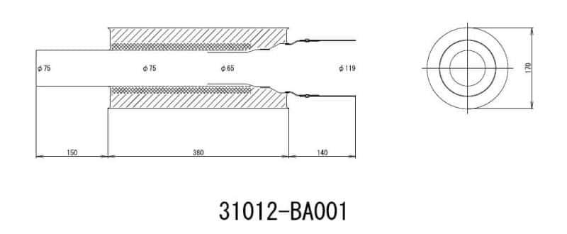 HKS — HKS Universal Carbon-Ti Cat-back Exhaust - 170mm Shell/75mm Diameter - view 2