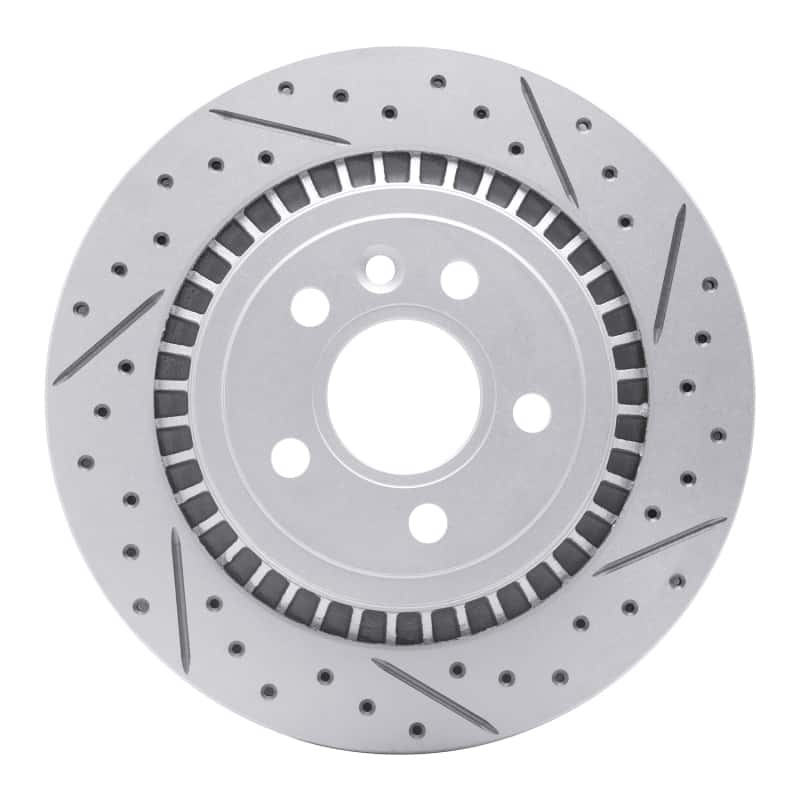 R1 Concepts — R1 07-18 Volvo S80 Rear Right Drilled & Slotted Geo-Carbon Rotor - view 1