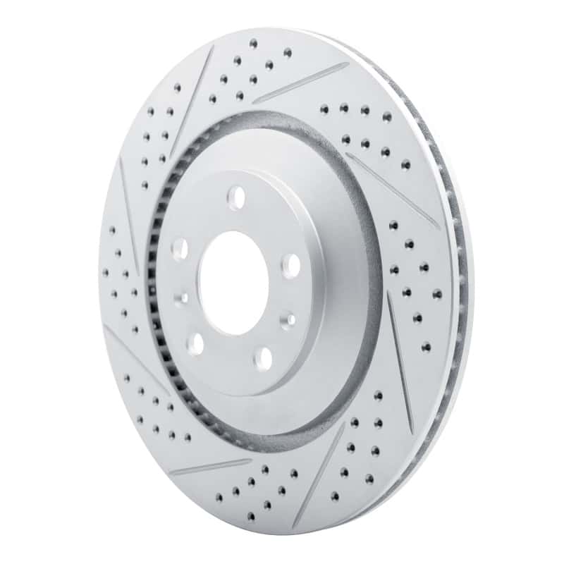 R1 Concepts — R1 04-18 Audi A8 Rear Left Drilled & Slotted Geo-Carbon Rotor - view 2