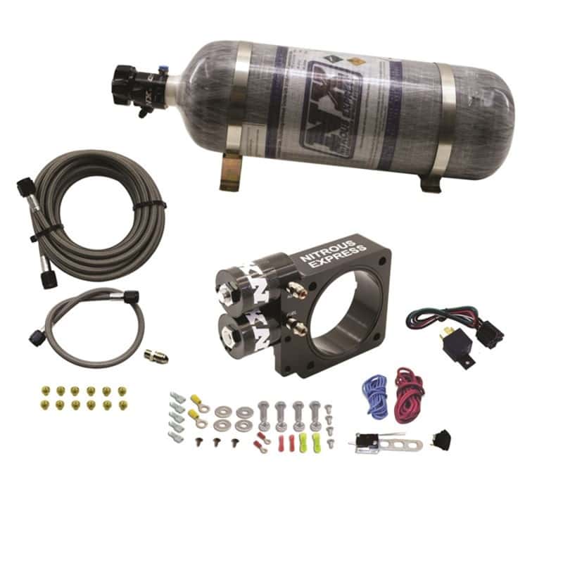 Nitrous Express — Nitrous Express 86-93 Ford Mustang GT 5.0L (Pushrod) Nitrous Plate Kit w/12lb Bottle
Injection System Kit
The Nitrous Express - view 1