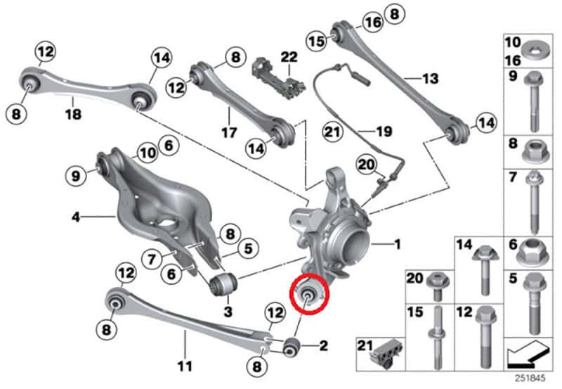 SPL Parts — SPL Parts 2010+ BMW F2x 2 Series /  2011+ BMW F3 X 3 & 4 Series Rear Traction Arm Knuckle Bushing
Bushing Kit - view 5
