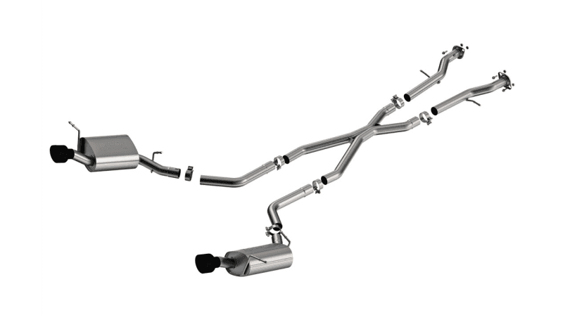 Borla — Borla 11-25 Dodge Durango 3.6L V6/5.7L V8 2+4WD S-Type Catback Exhaust - 4.5in Ceramic Black Tips
Cat-Back System - view 2