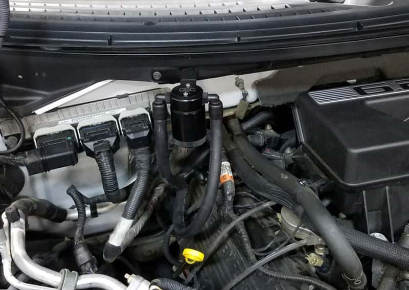 J&L — J&L 11-14 Ford F-150/Ford F-150 Raptor 6.2L Passenger Side Oil Separator 3.0 - Black Anodized
Oil Separator
3036P-B - view 2