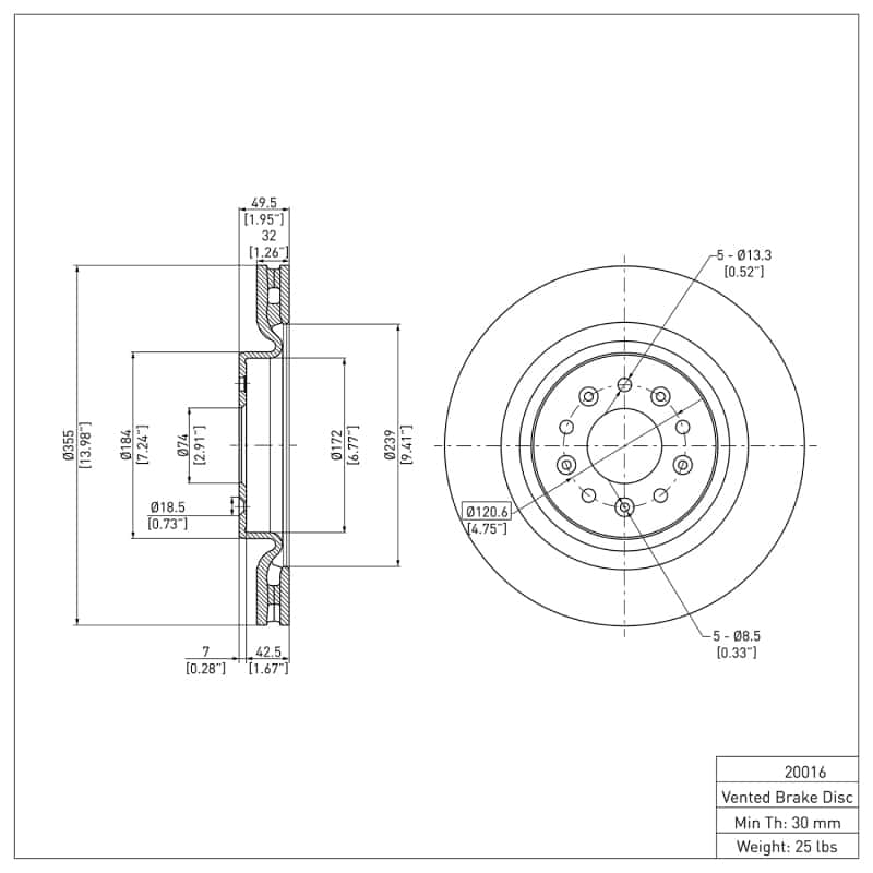 DFC — DFC 00-06 Jaguar XJR Front GeoSPEC Coated Rotor
DFC Brake Rotor - view 6
