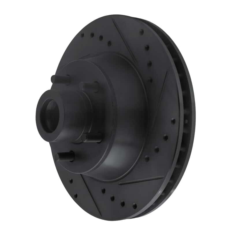 R1 Concepts — R1 71-81 Chrysler New Yorker Front Right Drilled & Slotted Black Brake Rotor
R1 Brake Rotor Drill - view 2