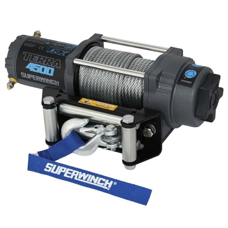 Superwinch — Superwinch 4500 LBS 12V DC 15/64in x 50ft Steel Rope Terra 4500 Winch - Gray Wrinkle - view 1