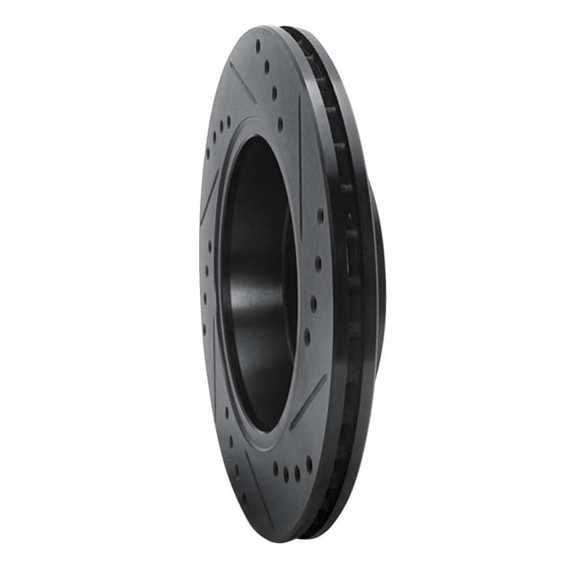 R1 Concepts — R1 85-91 Audi 5000CS Turbo Quattro Rear Left Drilled & Slotted Black Brake Rotor
R1 Brake Rotor Drill - view 4