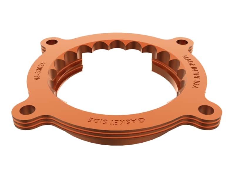 aFe — aFe 2024 Ford Mustang GT/ 2024 Ford Mustang Dark Horse V8 5.0L Silver Bullet Throttle Body Spacer
Throttle Body Spacer - view 4