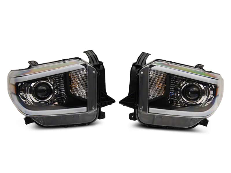 Raxiom — Raxiom 14-21 Toyota Tundra Axial Projector Headlights w/ SEQL LED Bar- Blk Housing (Clear Lens)
Headlights - view 1