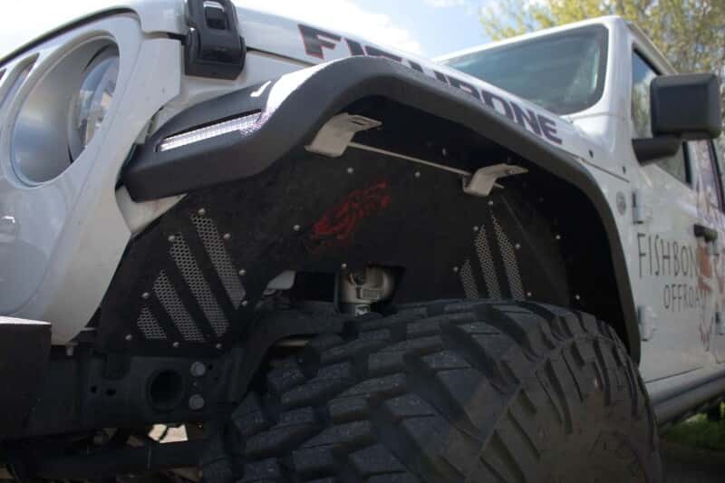 Fishbone Offroad — Fishbone Offroad 2018+ Jeep Wrangler JL/JLU/2020+ Gladiator JT Steel Front Fender Flares - Black - view 5