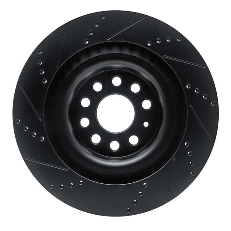 R1 Concepts — R1 12-21 Tesla Model S Rear Right Drilled & Slotted Black Brake Rotor
R1 Brake Rotor Drill - view 5