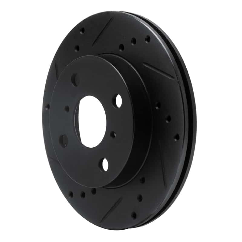 R1 Concepts — R1 99-05 Toyota Echo Front Left Drilled & Slotted Black Brake Rotor
R1 Brake Rotor Drill - view 2