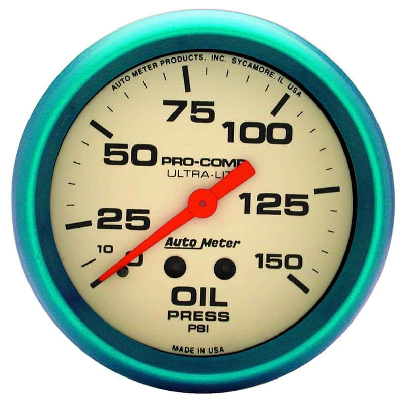 AutoMeter — Autometer Ultra-Nite 66.7mm 0-150 PSI Mechanical Oil Pressure Gauge
GA 2.6" OP 150PSI UN - view 2