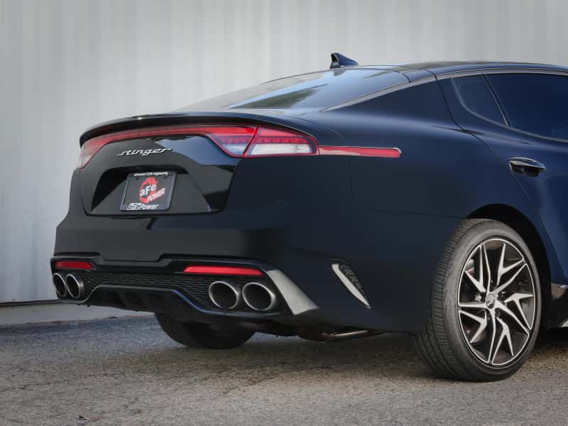 aFe — aFe Gemini XV 3in to Dual 2-1/2in 304 SS Cat-Back Exhaust w/ Cut-Out 18-21 Kia Stinger L4-2.0L (t)
Cat-Back Exhaust - view 4