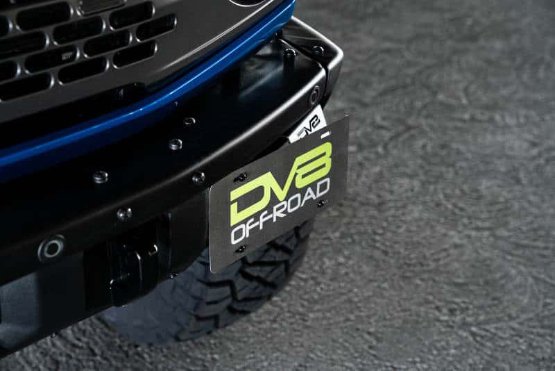 DV8 Offroad — DV8 Offroad 21-22 Ford Bronco Factory Front Bumper License Relocation Bracket - Side
License Bracket - view 13
