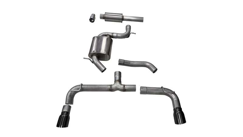 CORSA Performance — Corsa 14-16 Volkswagen GTI Mk7 Black Sport 3.0in Cat-Back Dual Rear Exit with Single Pro-Series Tips
Exhaust - view 2