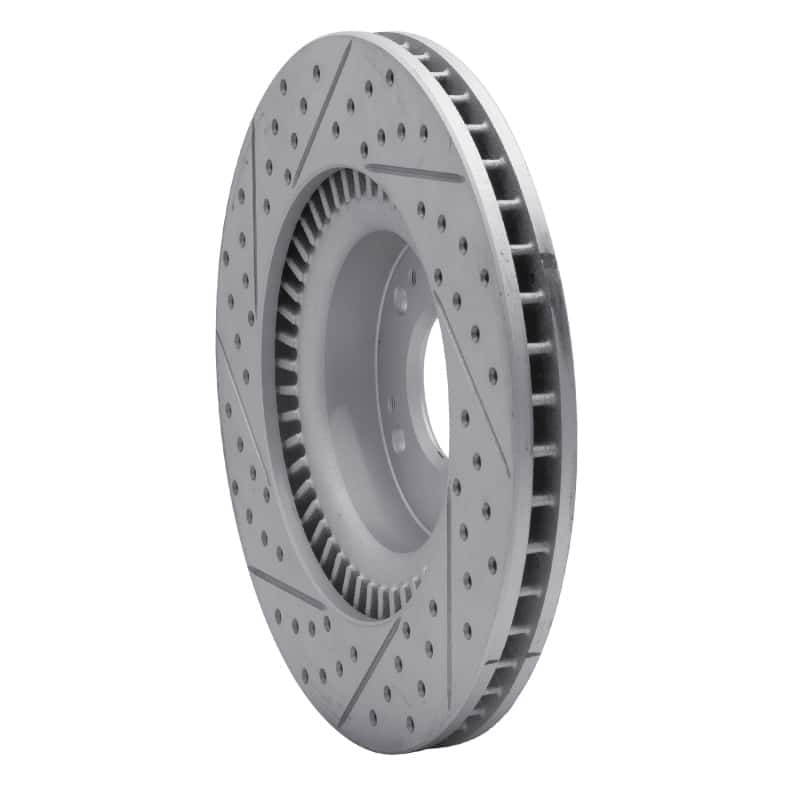 R1 Concepts — R1 09-11 Hyundai Genesis Sedan Front Right Drilled & Slotted Geo-Carbon Rotor - view 4