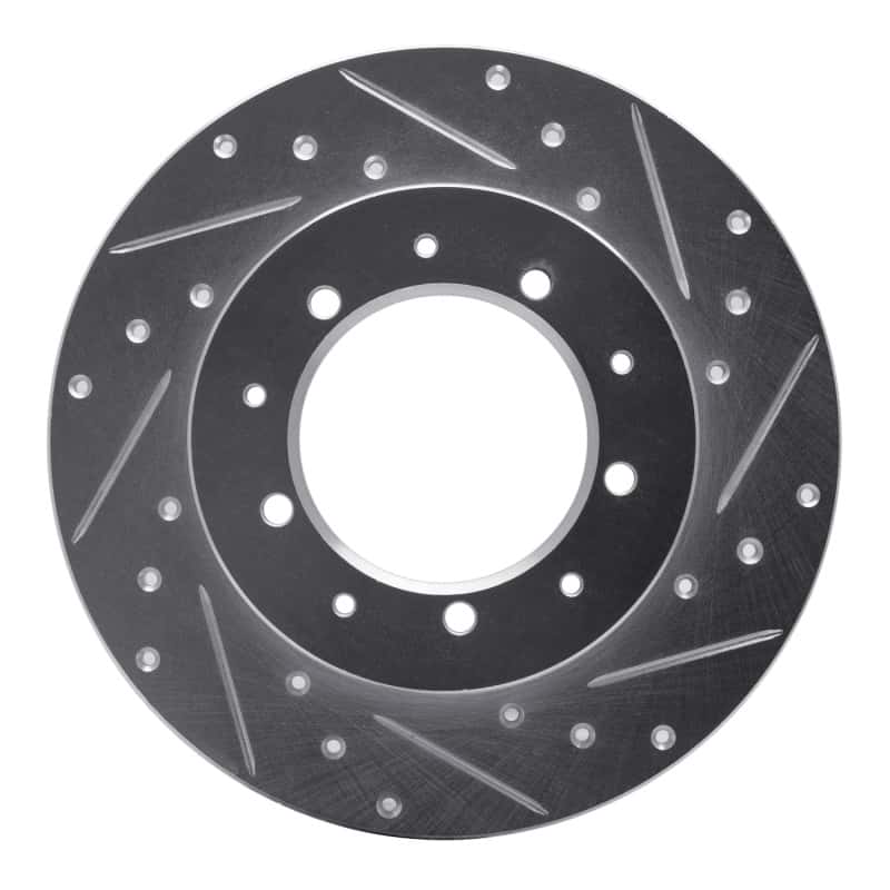 R1 Concepts — R1 74-16 Land Rover Defender (Mexico) Rear Right Drilled & Slotted Silver Brake Rotor
R1 Brake Rotor Drill - view 1