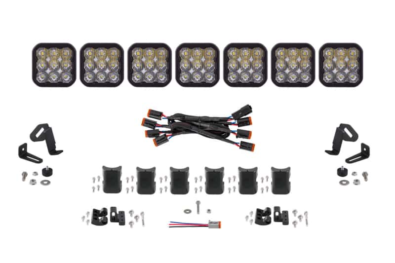 Diode Dynamics — Diode Dynamics SS5 Sport Universal CrossLink 7-Pod Lightbar - White Driving - view 1