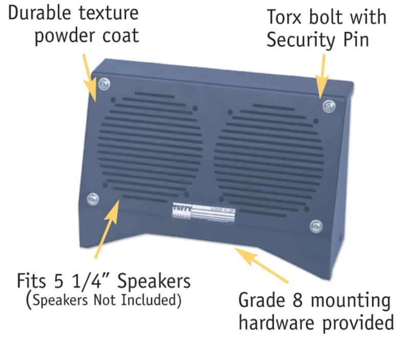 Tuffy Products — Tuffy Dual Speaker Box Black - view 3