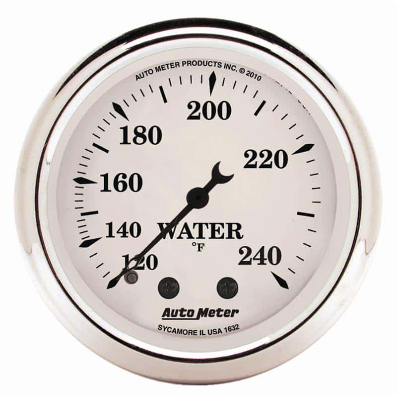 AutoMeter — AutoMeter Gauge Water Temp 2-1/16in. 120-240 Deg. F Mech Old Tyme White
2" WATER TEMP, 120-2 - view 1