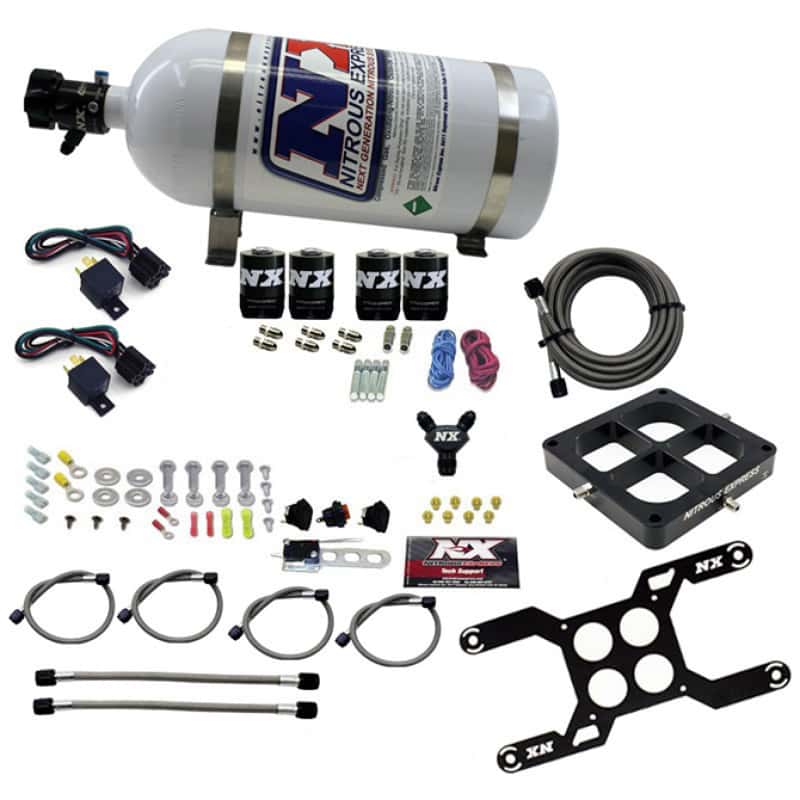 Nitrous Express — Nitrous Express Dryquad Stage Billet Crossbar Plate System 100-2000hp (4500 Flange) w/10lb Bottle
Injection System Kit - view 1