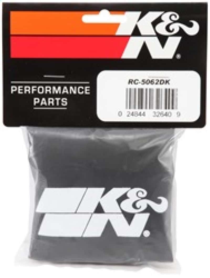 K&N Engineering — K&N 4.5in Base ID x 3.5in Top ID x 6in H - Black - Round Tapered - Drycharger Air Filter Wrap - view 5